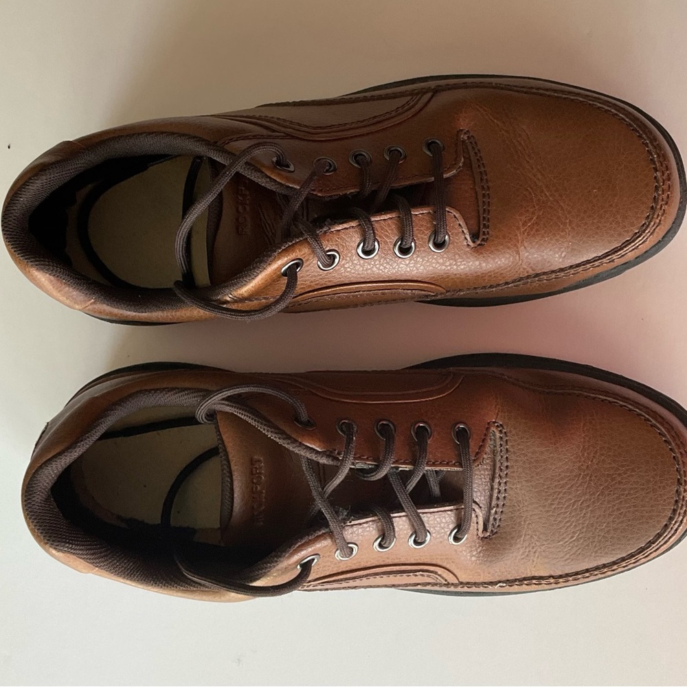 ROCKPORT Eureka Casual Walking Shoes Brown Leather size 10.5